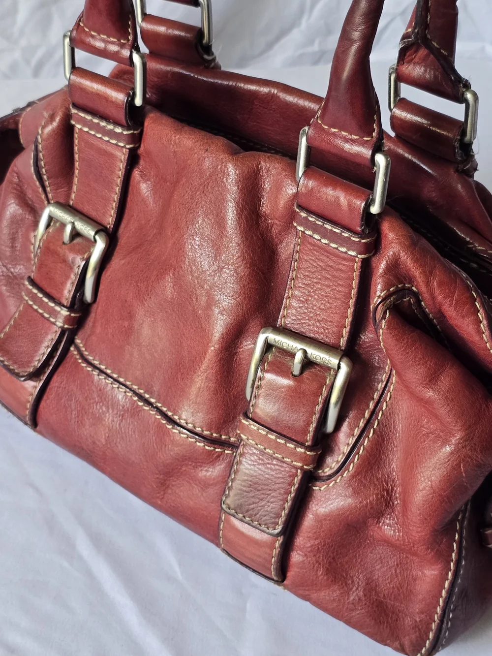 Vintage Michael Kors Brooksville Leather Satchel Purse